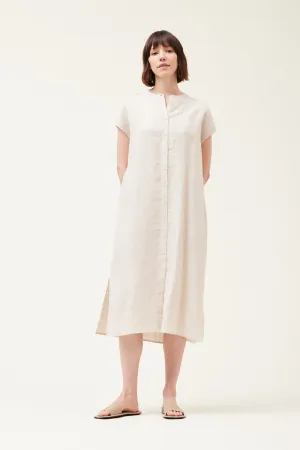 100% Boxy Linen Dress Cap Sleeves