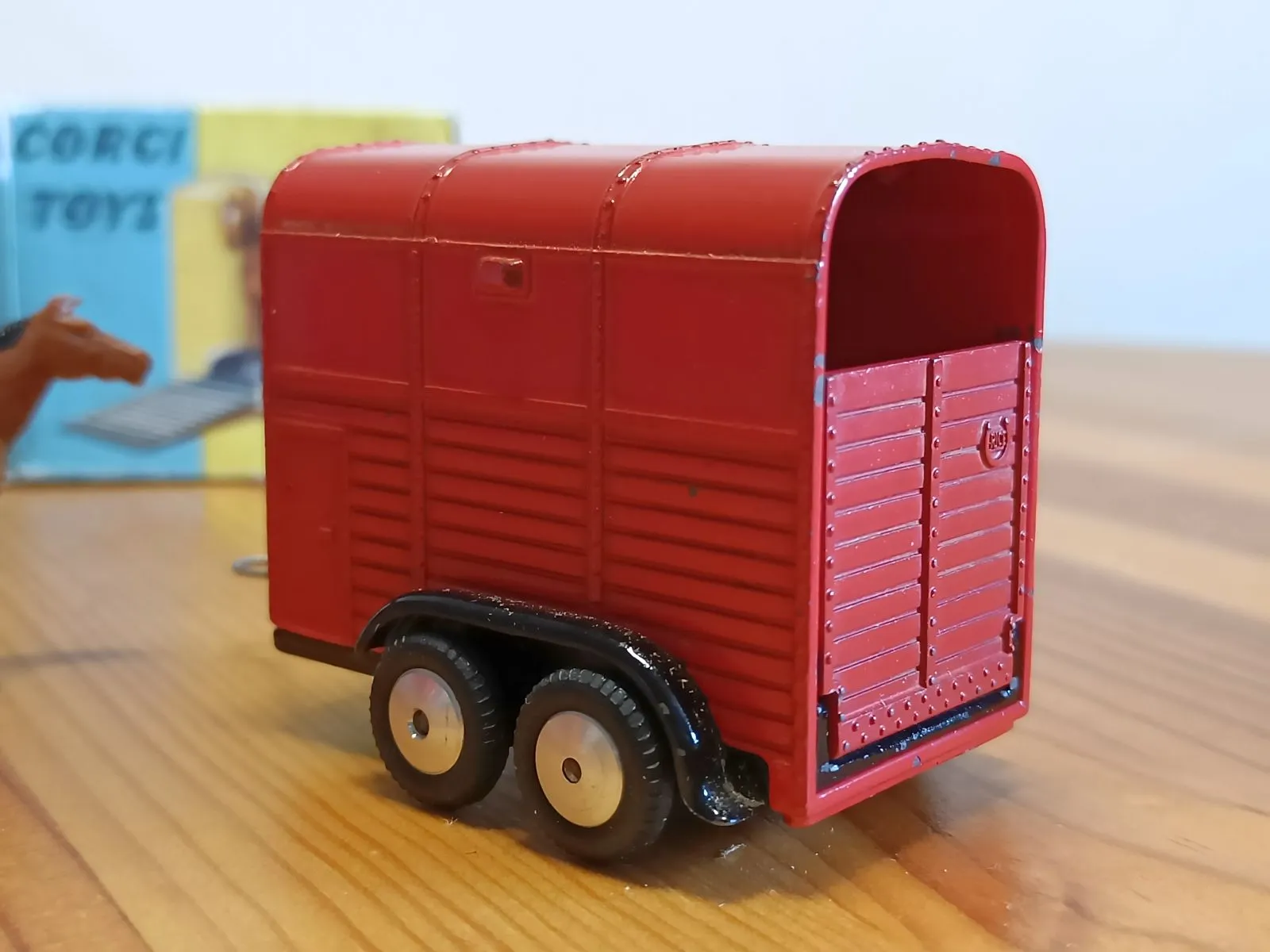 102 Rice Pony Trailer in red early edition *with scarce original box*