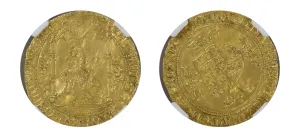 1419-1467 Flanders Gold Lion D'Or Philippe Le Bon NGC AU55