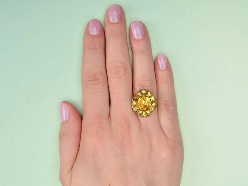 18th Century Iberian Precious Topaz Ring