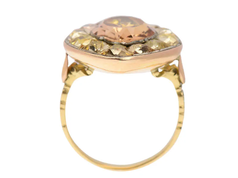 18th Century Iberian Precious Topaz Ring