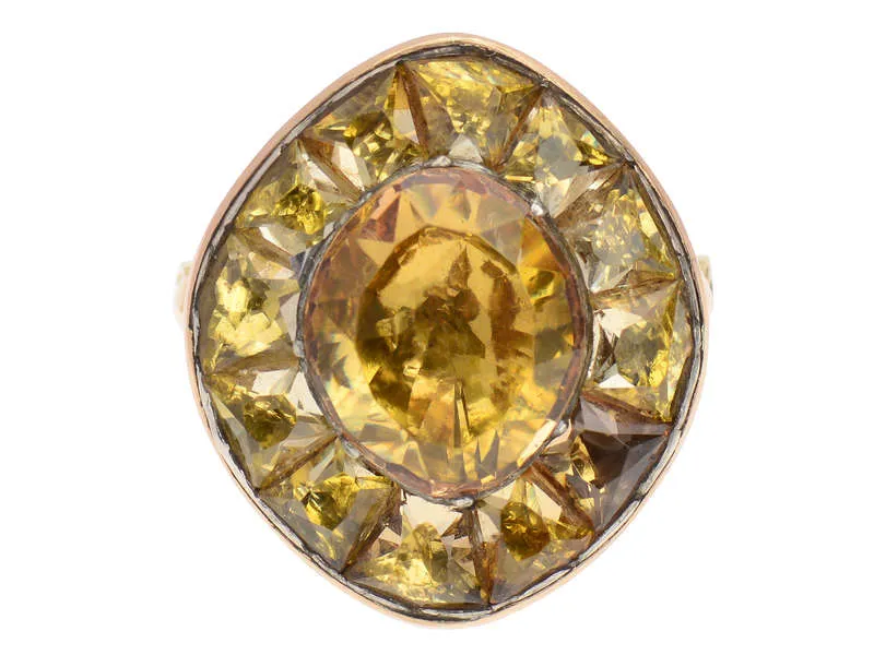 18th Century Iberian Precious Topaz Ring