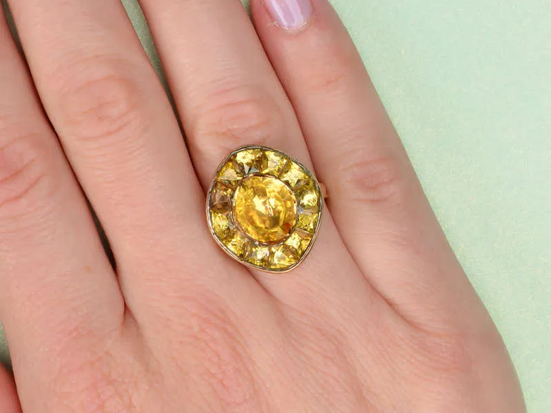 18th Century Iberian Precious Topaz Ring