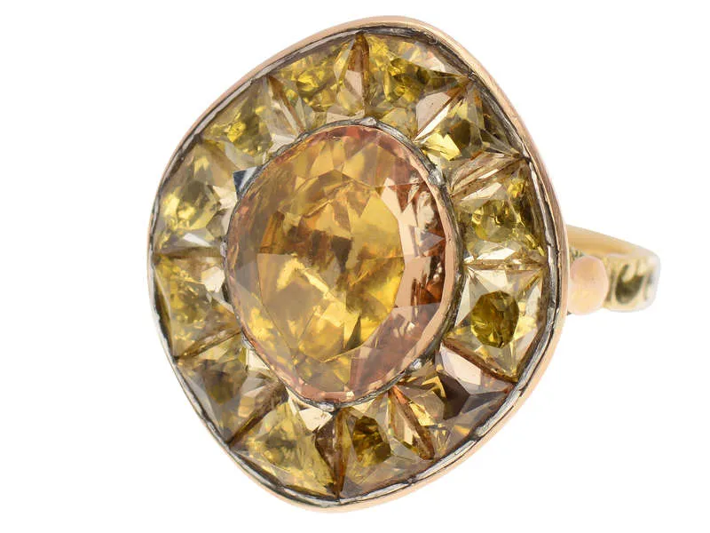 18th Century Iberian Precious Topaz Ring