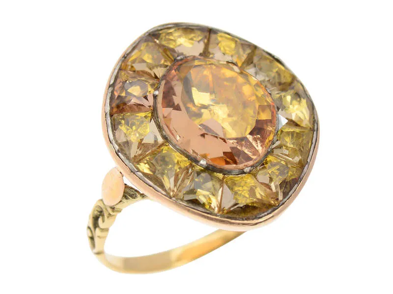 18th Century Iberian Precious Topaz Ring