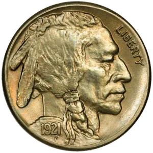 1921-S Buffalo Nickel - Choice About Uncirculated