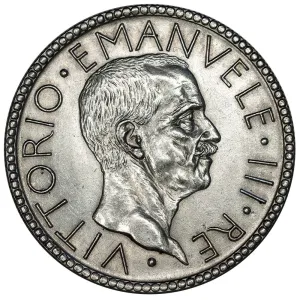 1927-R Year 6 Italy Silver 20 Lire KM. 69 - Uncirculated Details