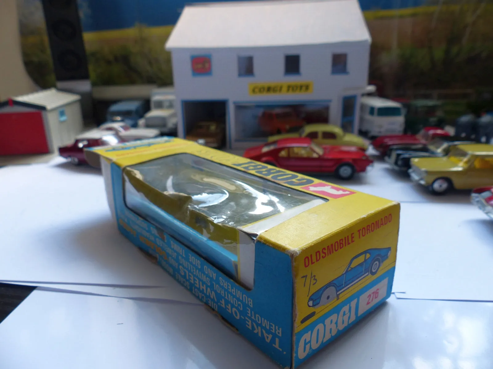 276 Oldsmobile Toronado in metallic red with original box