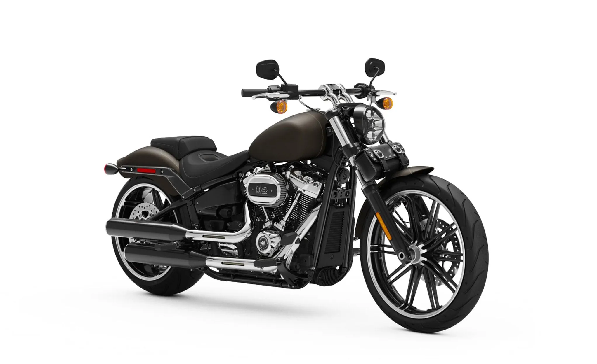 2L - Armor Studded Leather Motorcycle Fork Bag