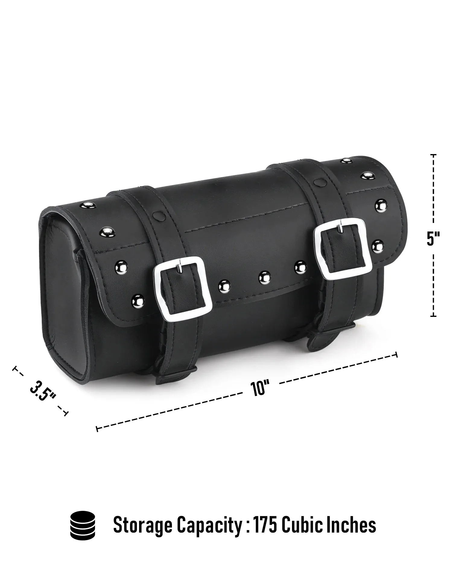 2L - Armor Studded Leather Motorcycle Fork Bag