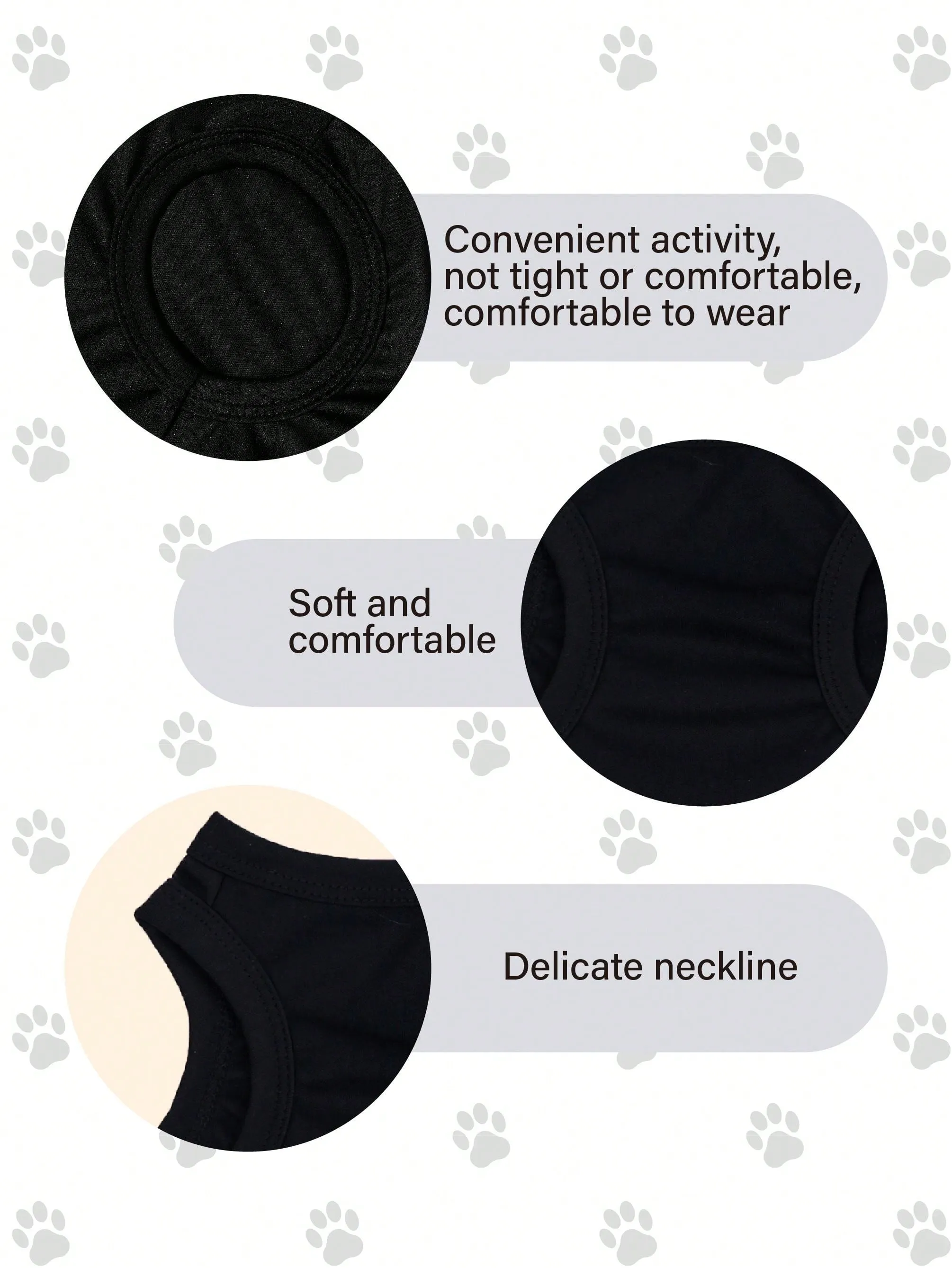 2pcs Halloween Pumpkin Print Anti-Flea, Reduce Shedding, Breathable Black Vest For Indoor/Outdoor Cat & Dog