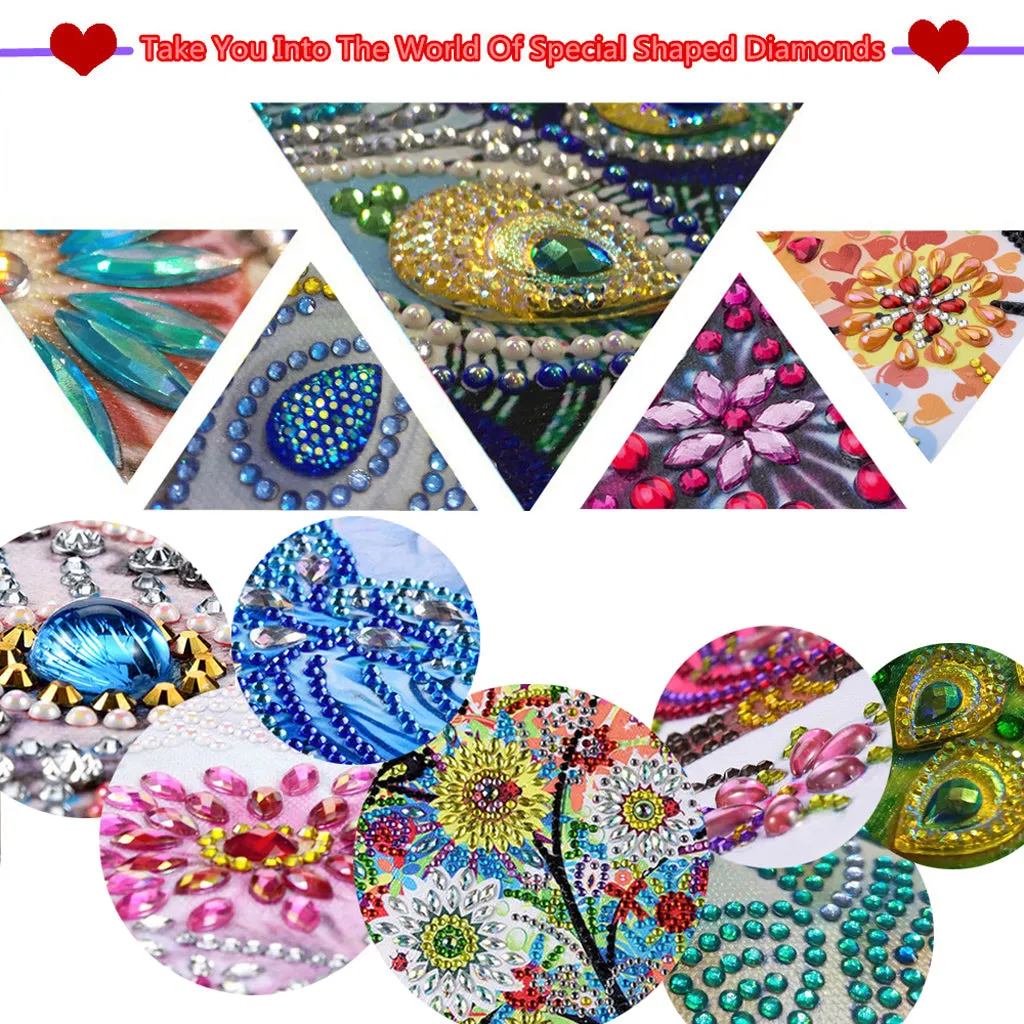 5D DIY  Special-Shaped Diamond- Beautiful Cat 30*40cm