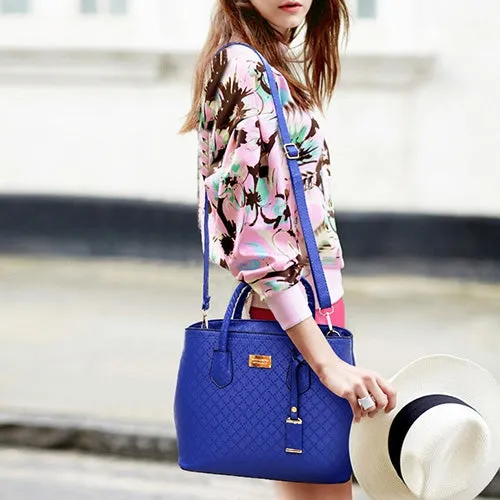 6 Pcs Argyle Pattern Handbag Set