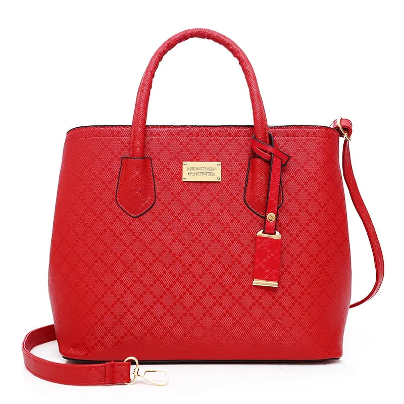 6 Pcs Argyle Pattern Handbag Set