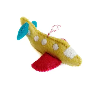Airplane Ornament, Felt Wool