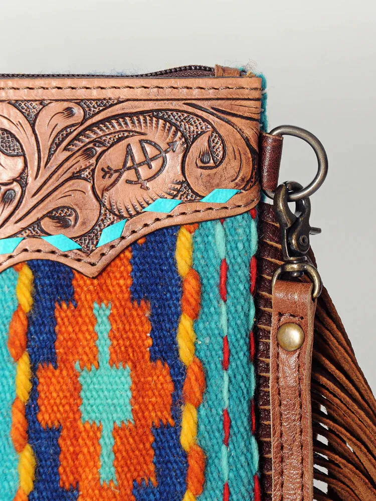 American Darling Hand Wooven Saddle Blanket Crossbody