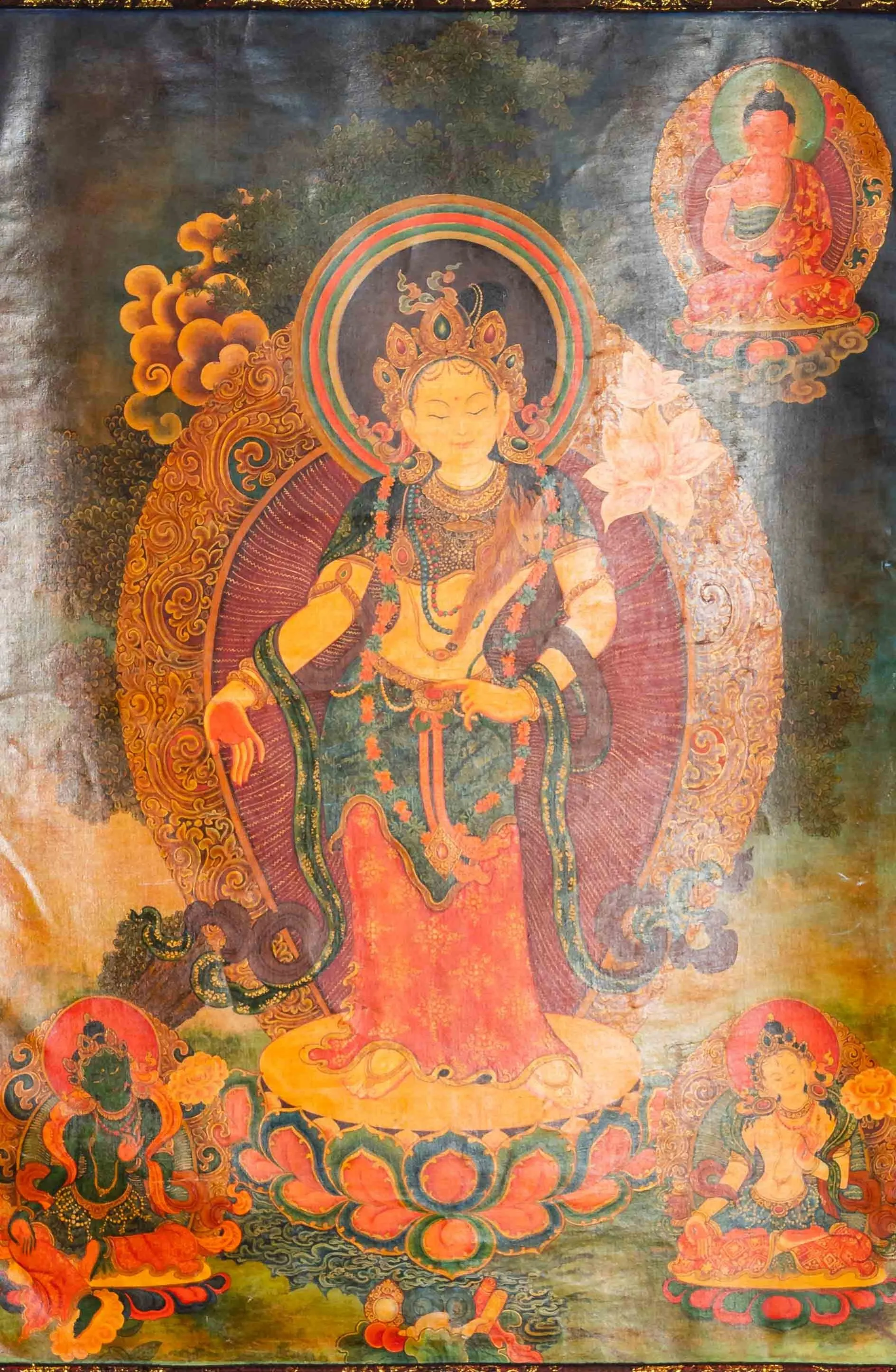 Antique Avalokiteshvara ( Padmapani)Thangka