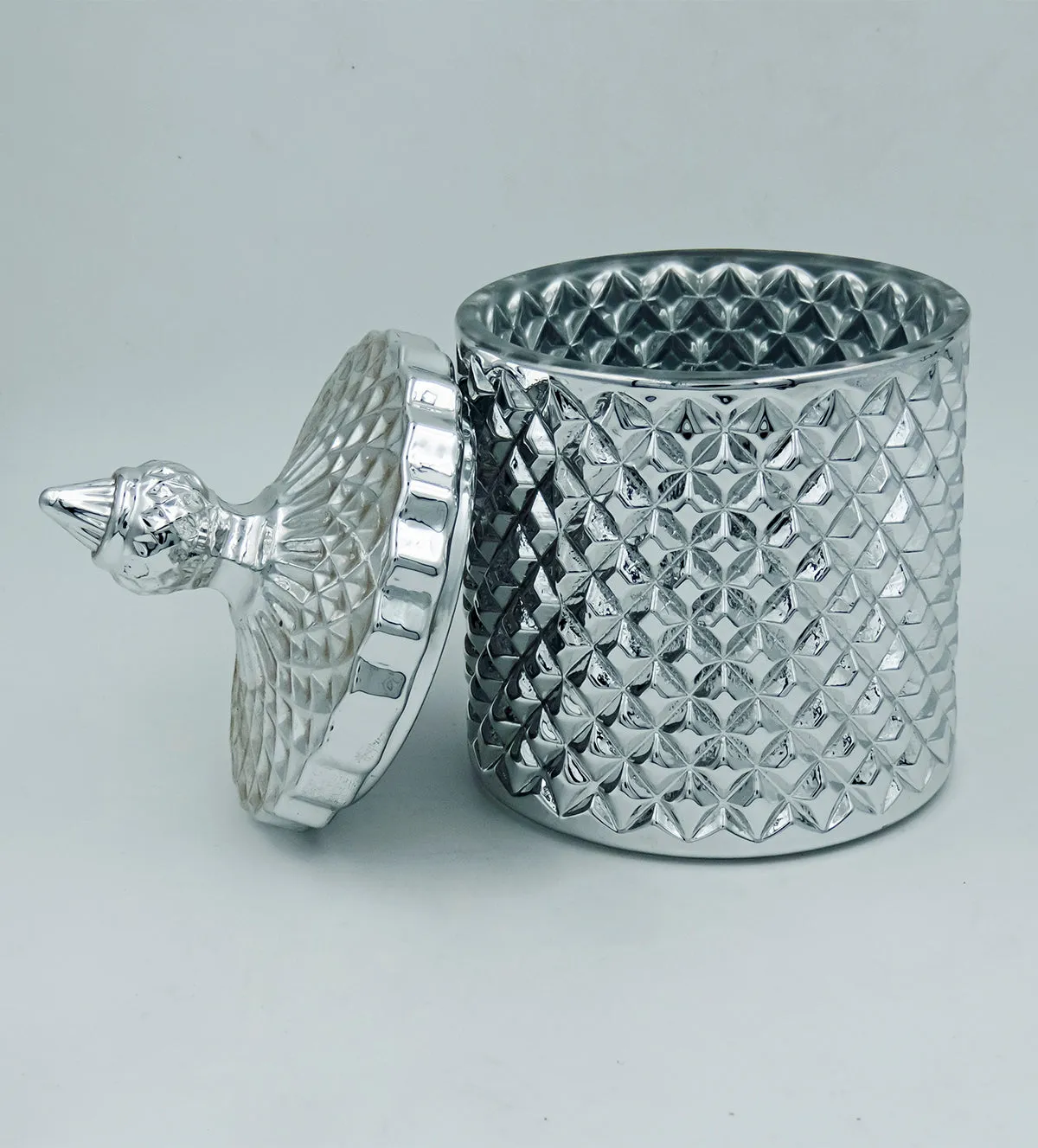 Aura essence cendles - Silver luxury candle jar