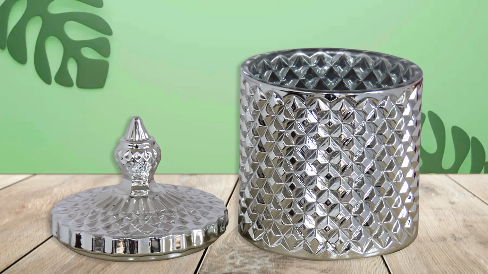 Aura essence cendles - Silver luxury candle jar