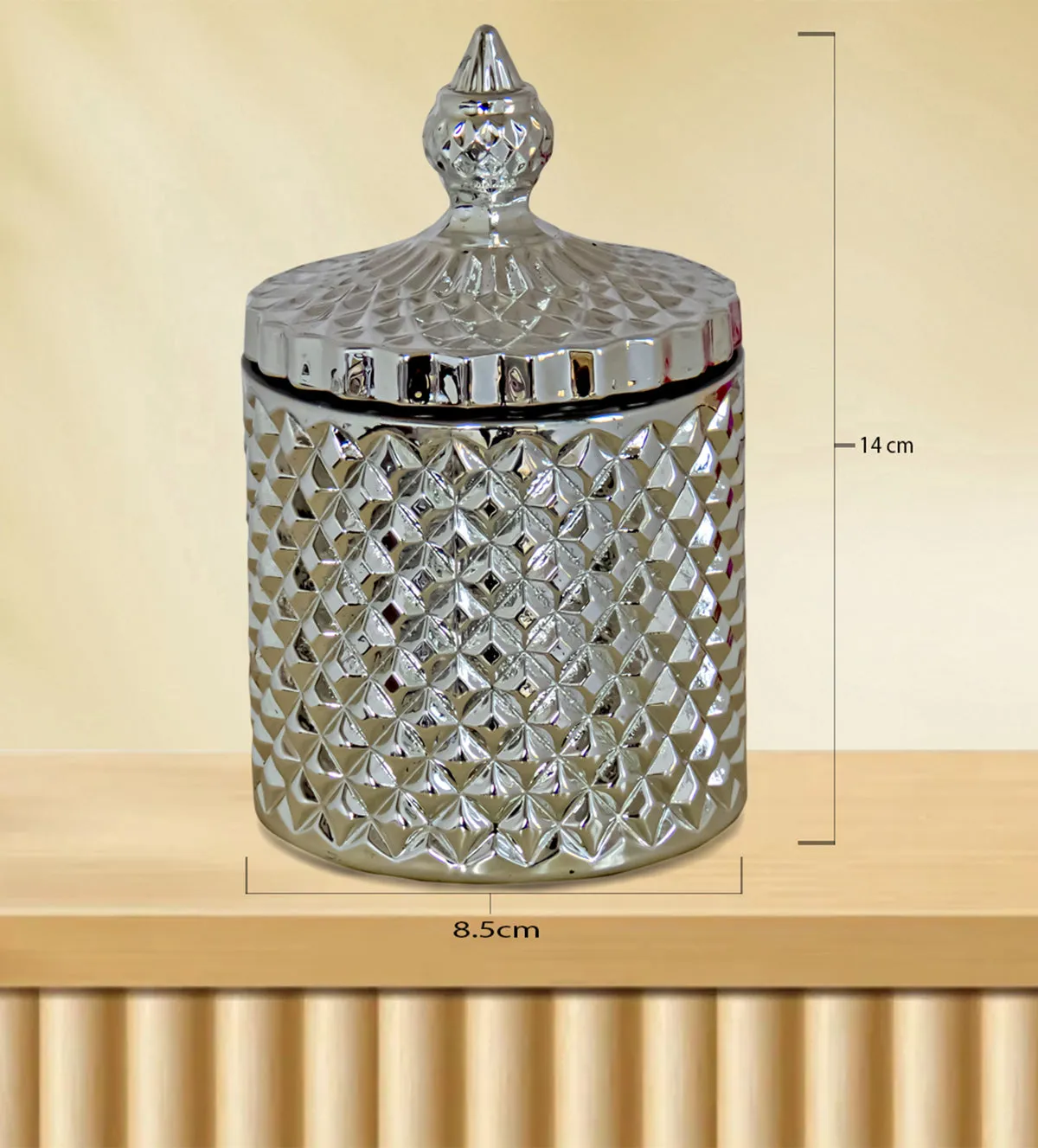 Aura essence cendles - Silver luxury candle jar