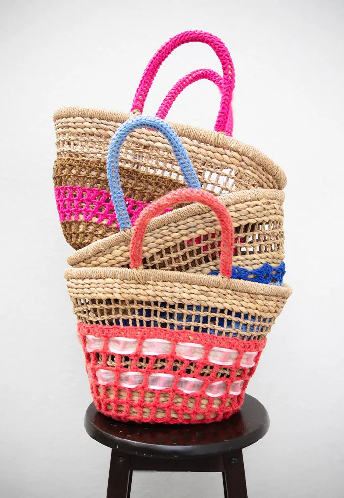 BaeBeeBoo Wobbleblobbe Rattan Bag - Pink