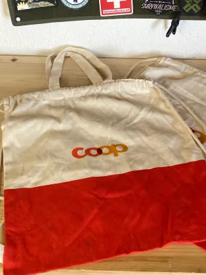Bags, COOP Switzerland Cotton draw string Shopping bag