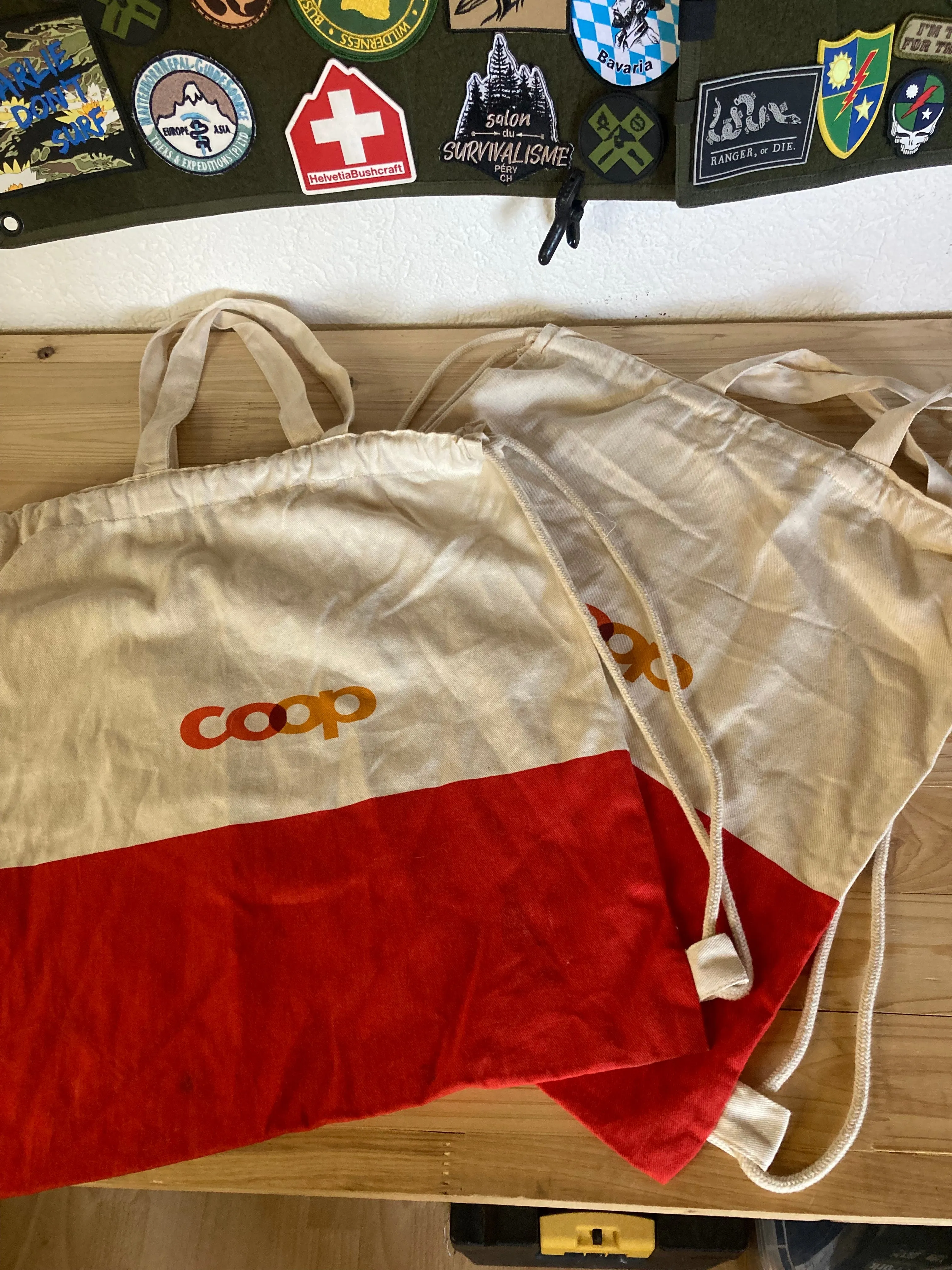 Bags, COOP Switzerland Cotton draw string Shopping bag
