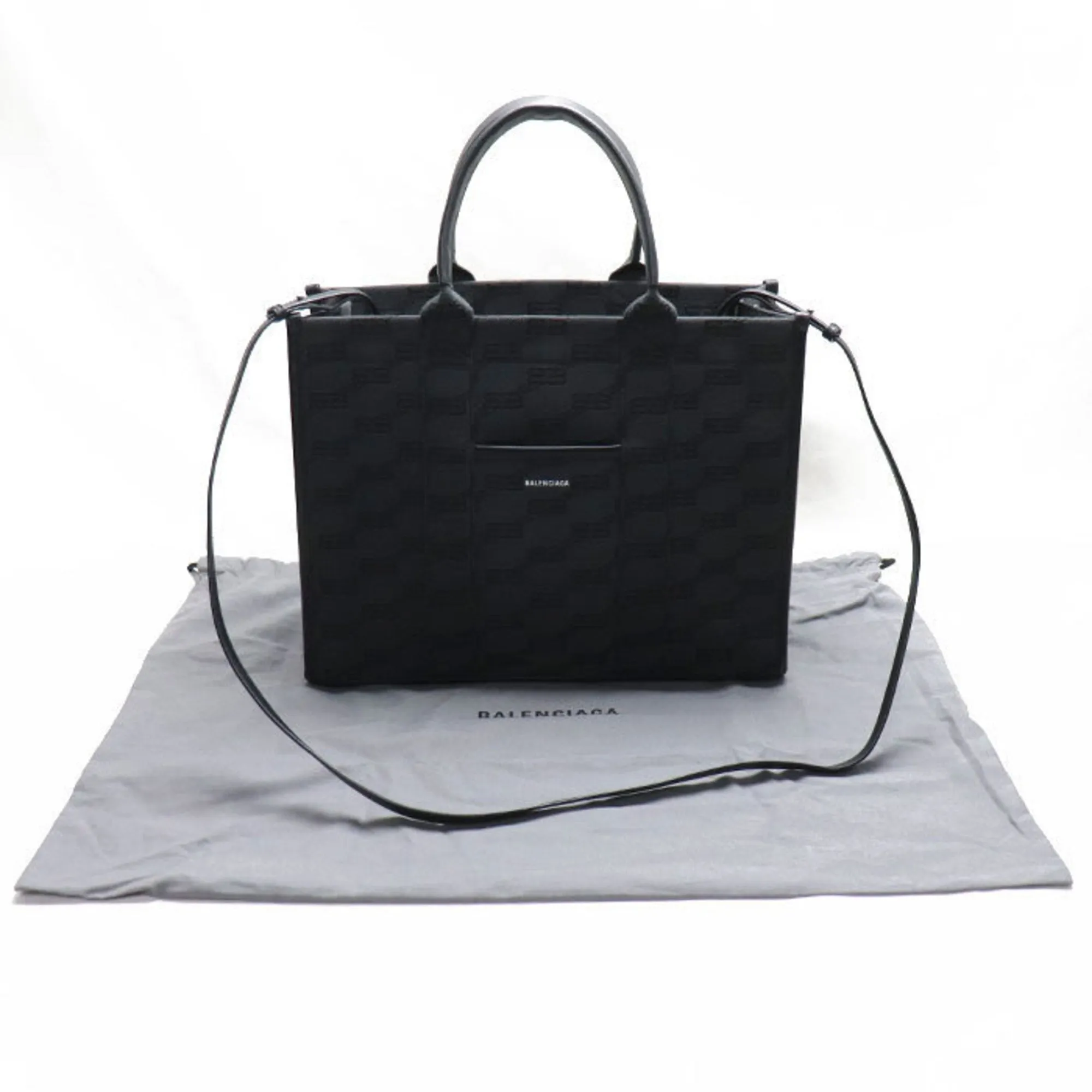Balenciaga Hardware Black Canvas Bag