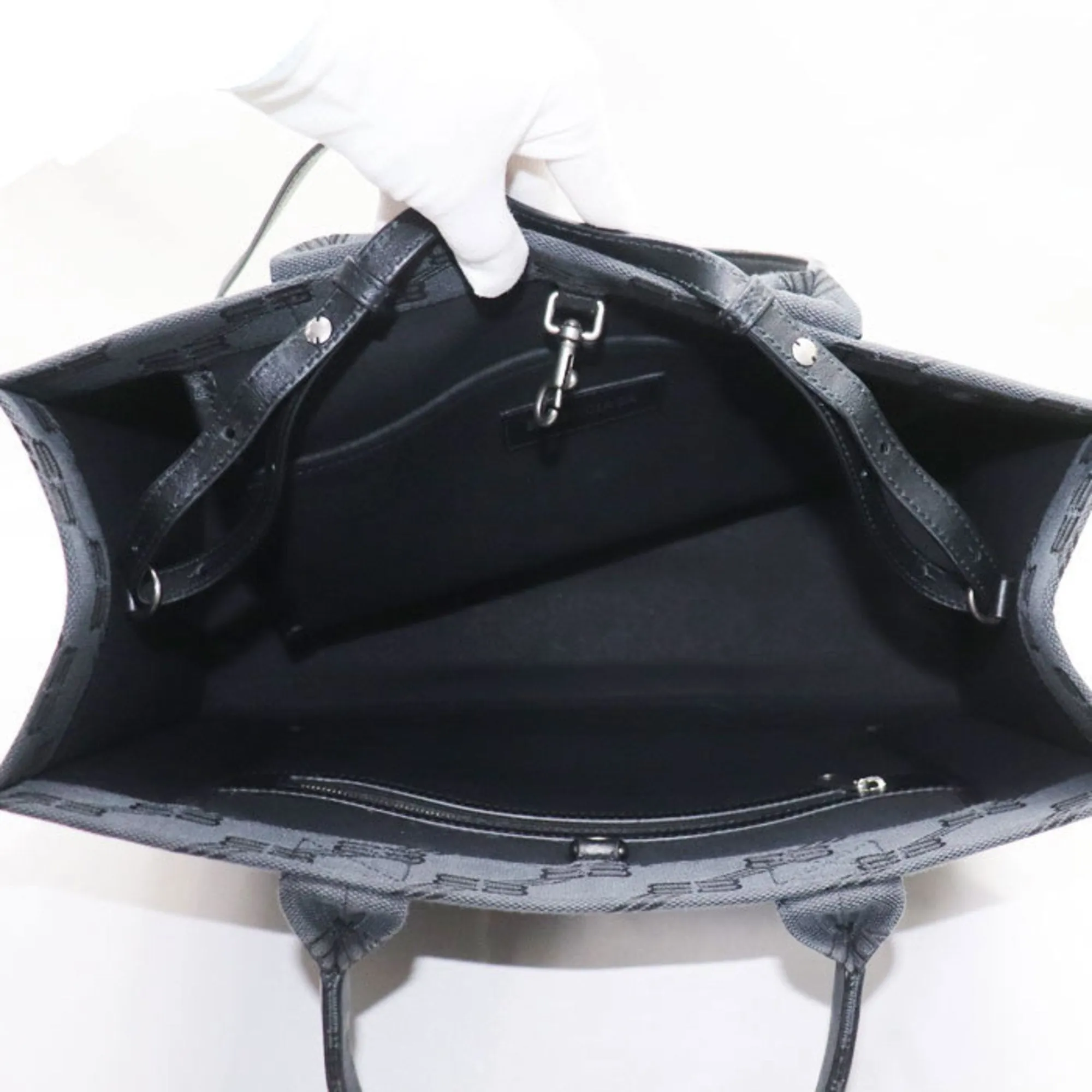 Balenciaga Hardware Black Canvas Bag