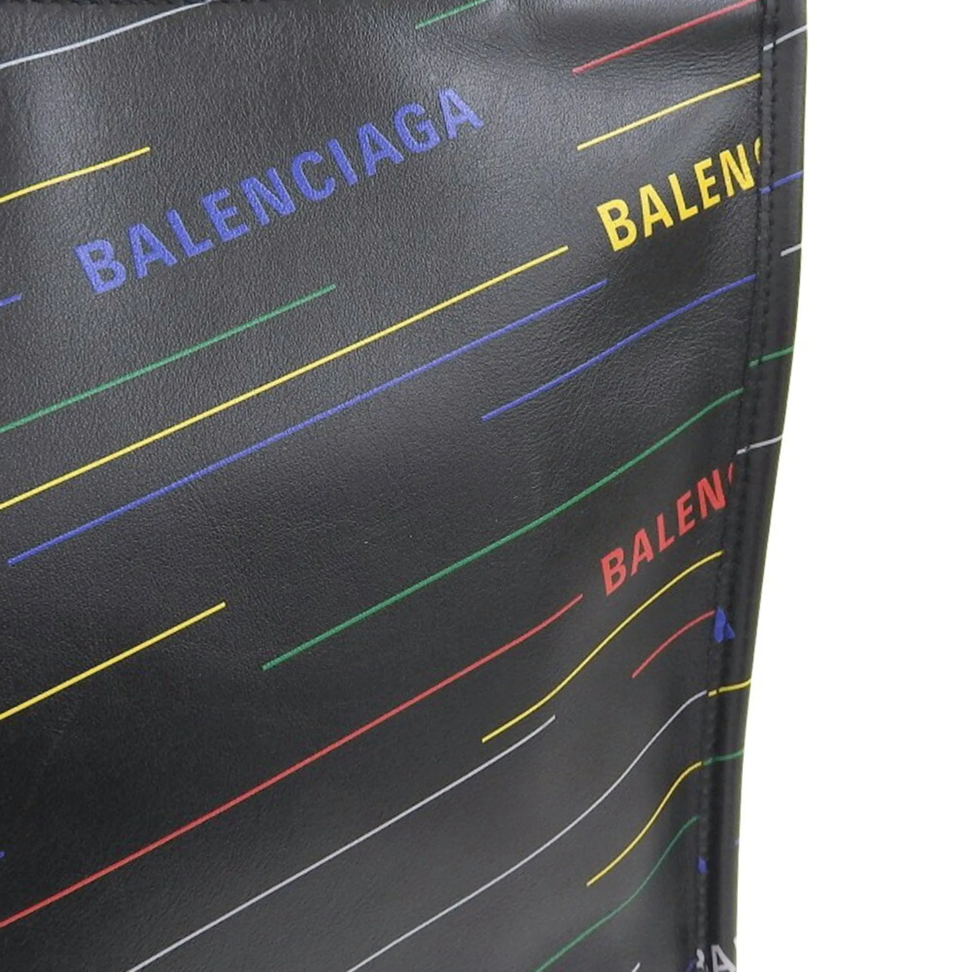 Balenciaga Market Shopper Black Leather Bag