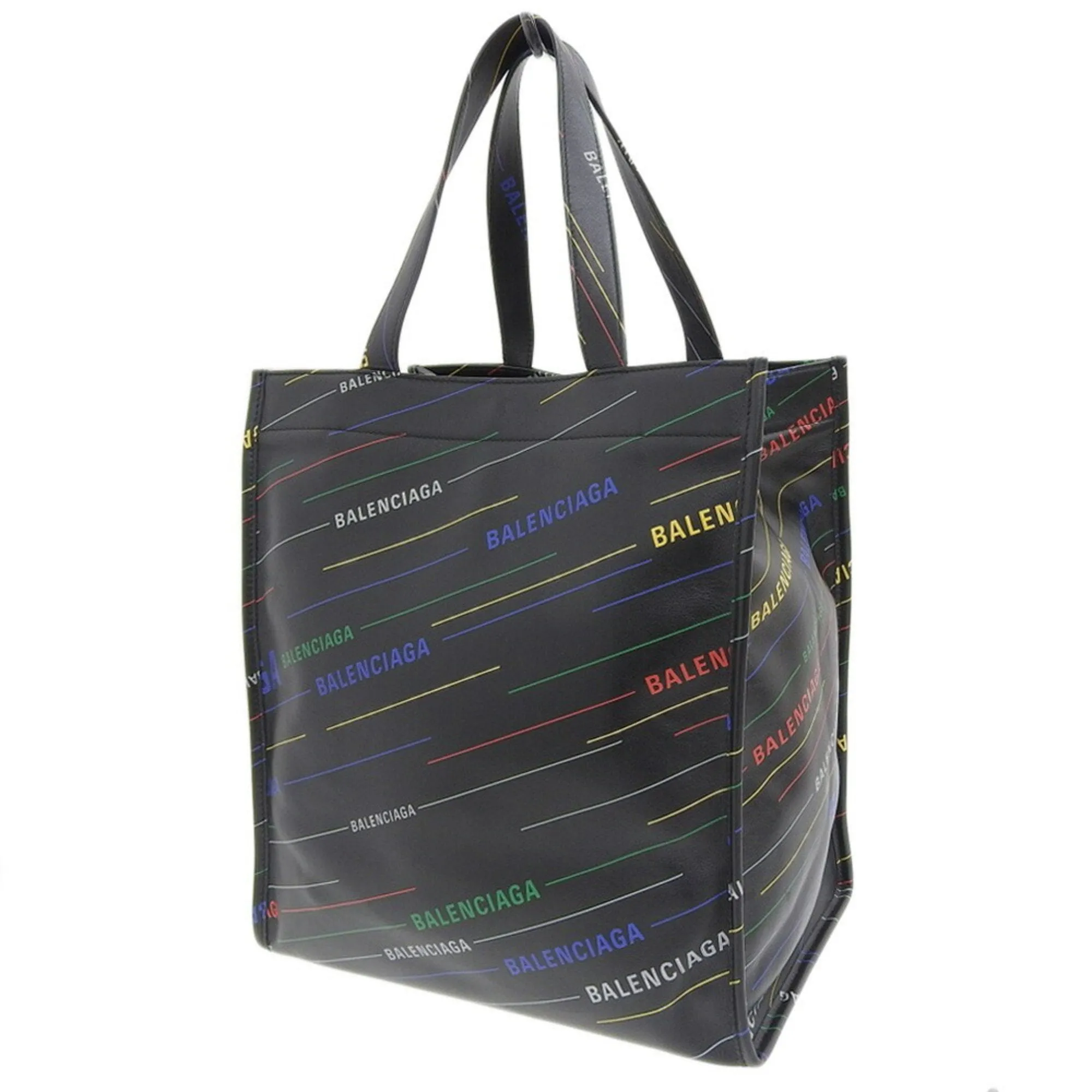 Balenciaga Market Shopper Black Leather Bag