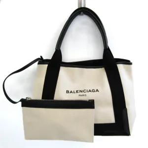 Balenciaga Navy Cabas Multicolour Canvas Bag