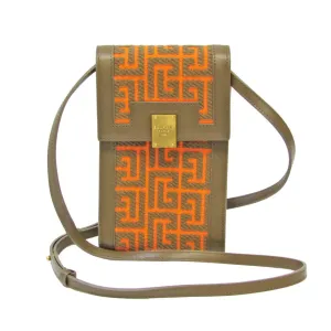 Balmain Khaki Leather Bag