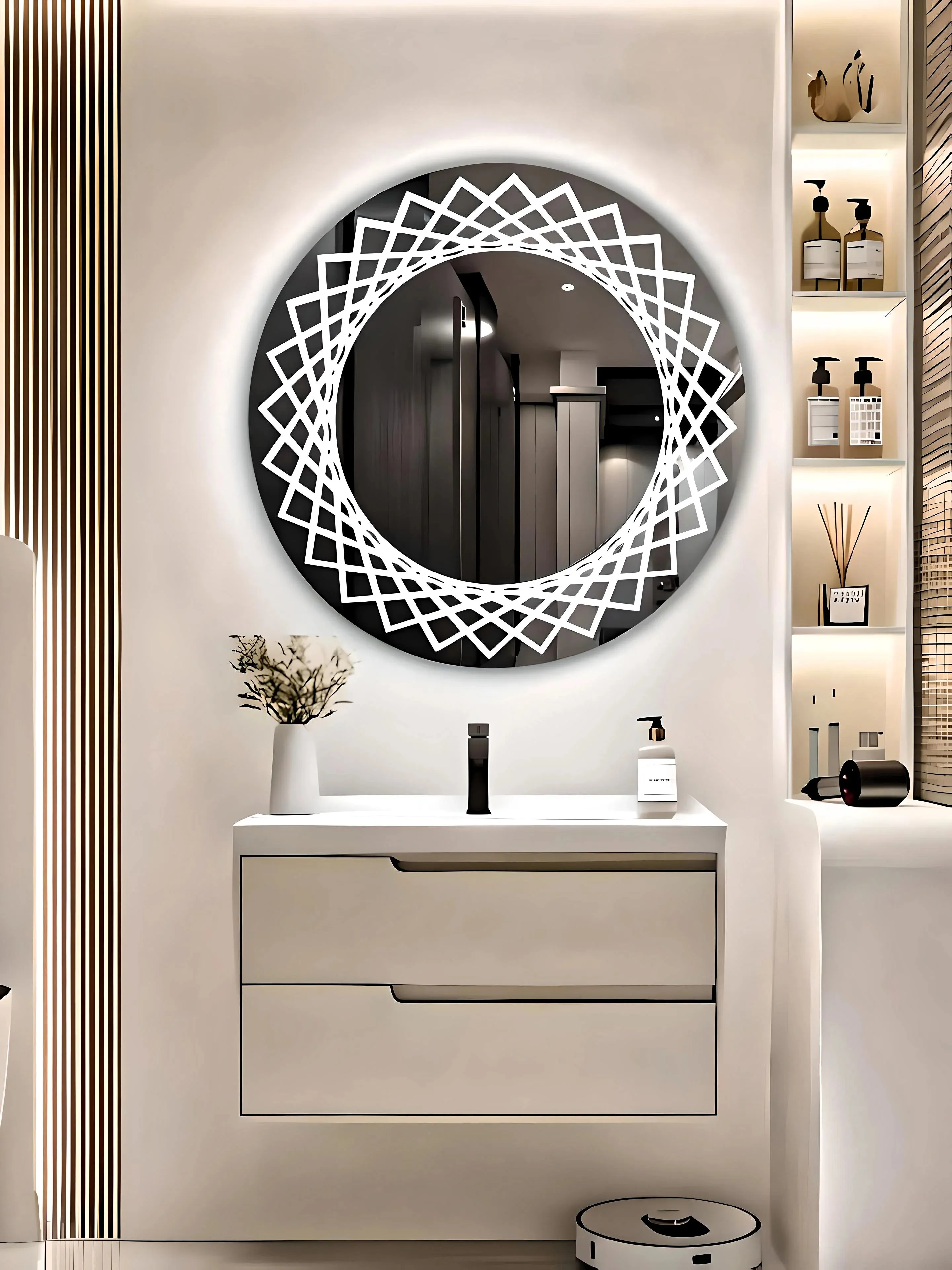 Beautiful LED Round Mirror