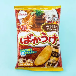 Befco Kuriyama Bakauke Rice Crackers - Spicy Curry Flavor