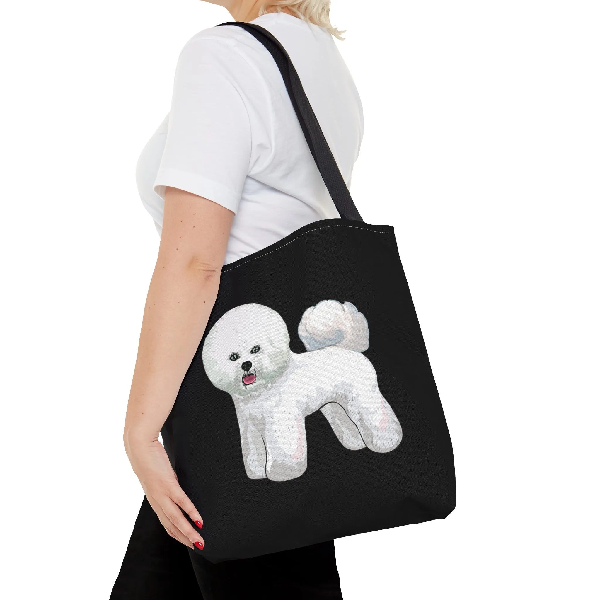 Bichon Frise Tote Bag, 3 Sizes, Polyester, Dog Lover, Bichon Mom, Bichon Dad, Gift for Mom, Gift for Dad, Made in USA!!