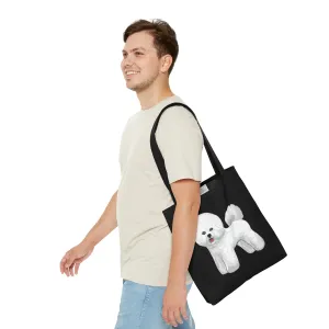 Bichon Frise Tote Bag, 3 Sizes, Polyester, Dog Lover, Bichon Mom, Bichon Dad, Gift for Mom, Gift for Dad, Made in USA!!
