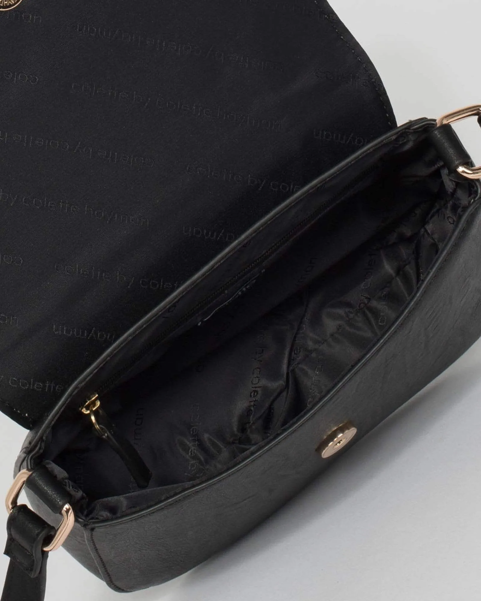 Black Allegra Saddle Bag