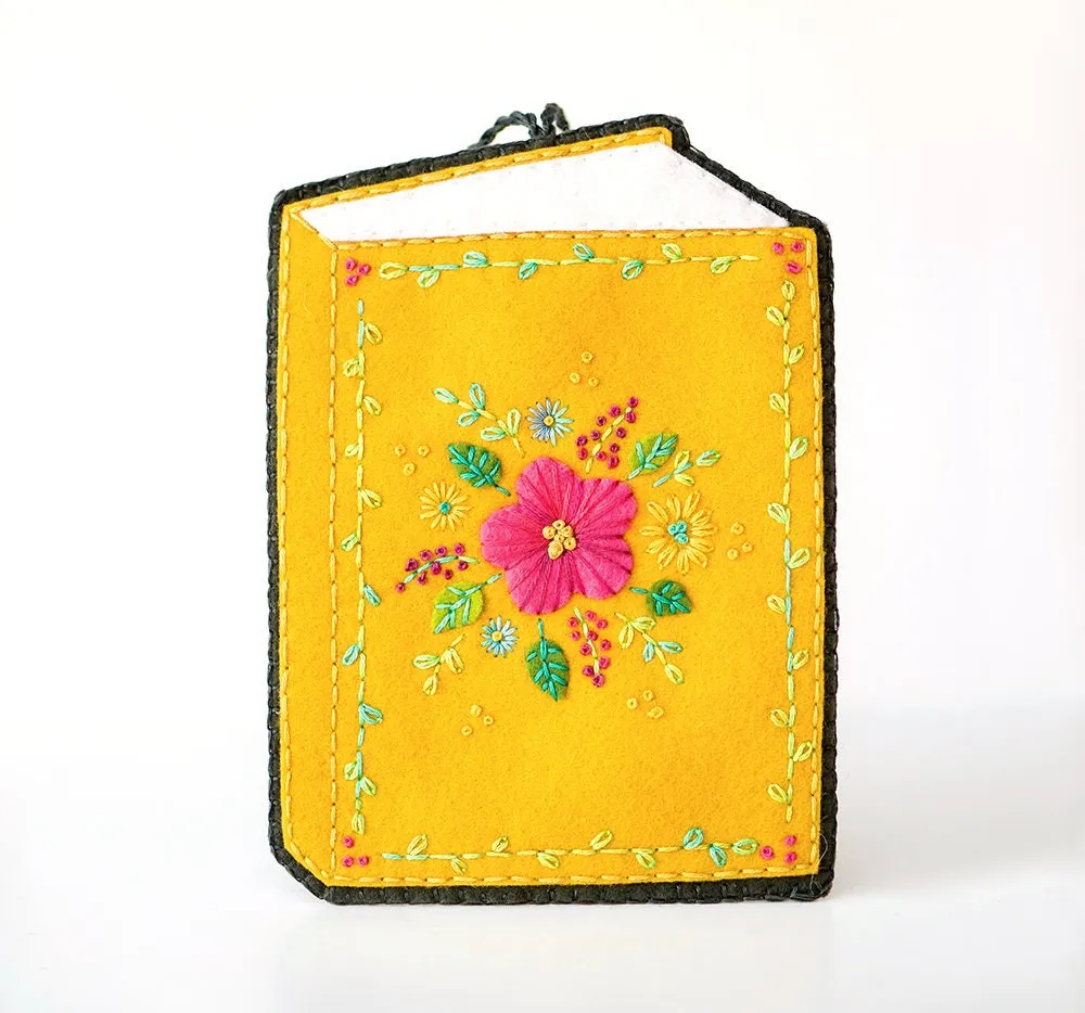 Book and Teacup Wool Felt Ornament PDF Pattern