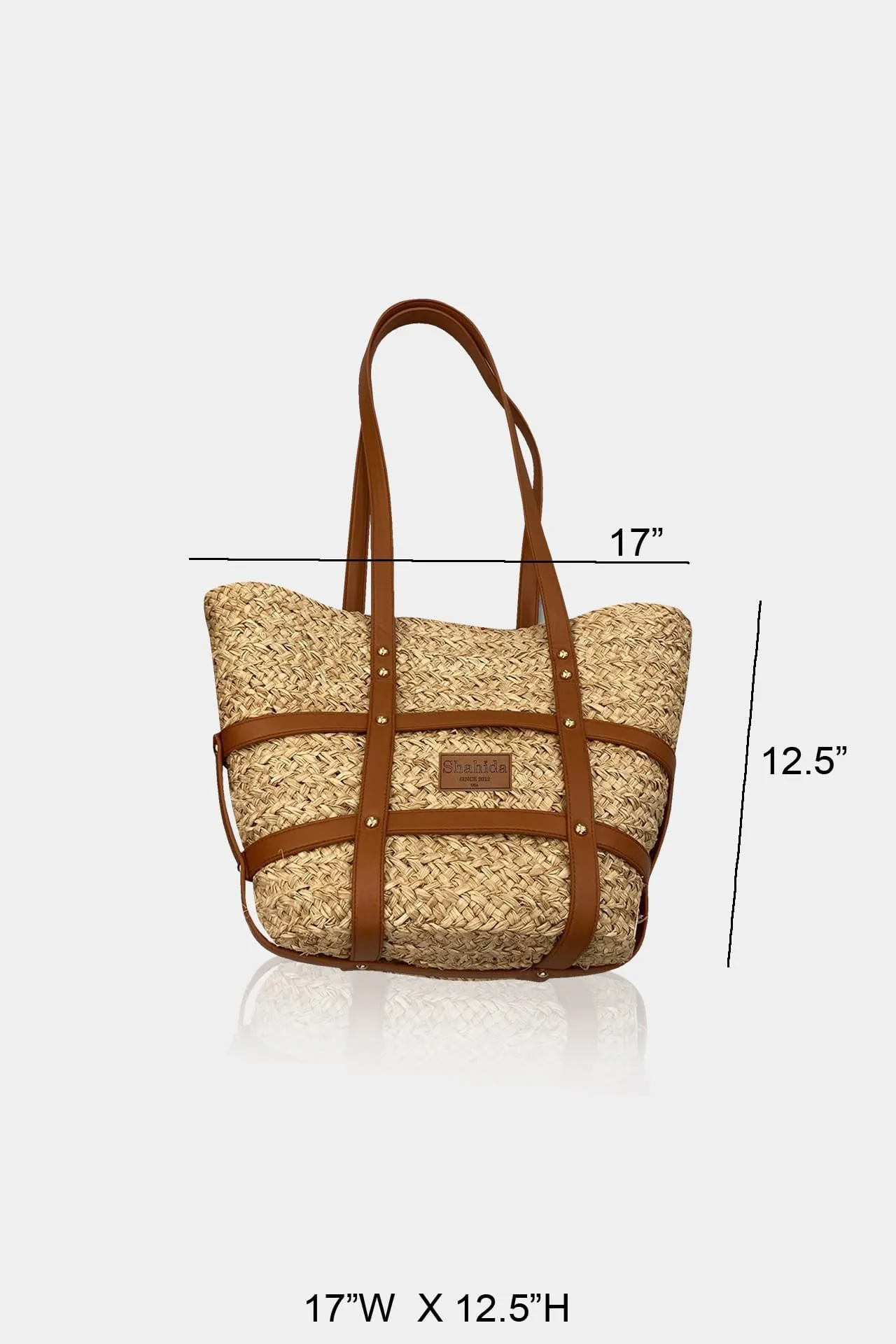 Brown Tote With Leather Accents
