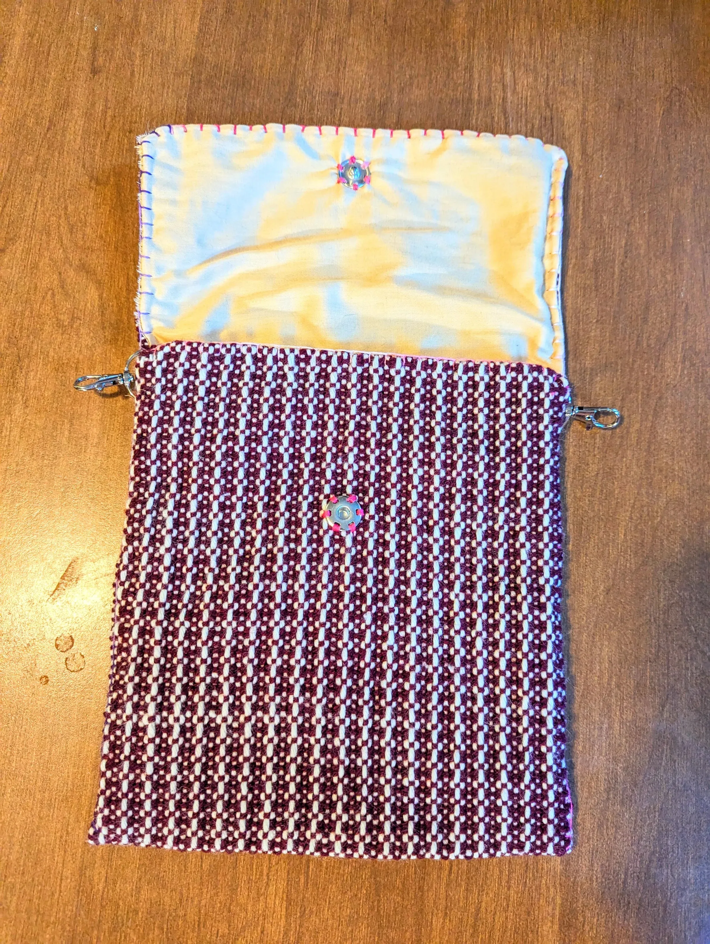 Burgundy Patterned Transformer Bag