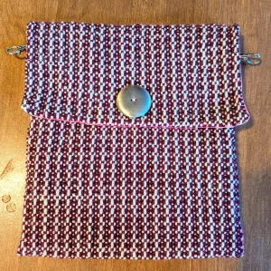 Burgundy Patterned Transformer Bag