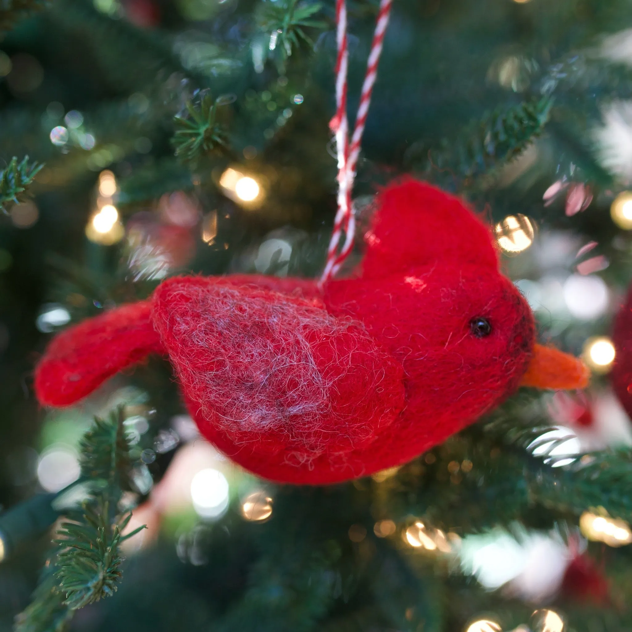 Cardinal Ornament, Felt Wool