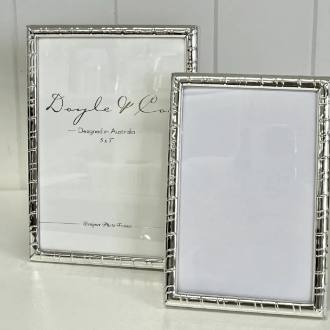 Chloe Silver Stripe Edge Frame | 5 x 7"