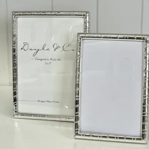 Chloe Silver Stripe Edge Frame | 5 x 7"