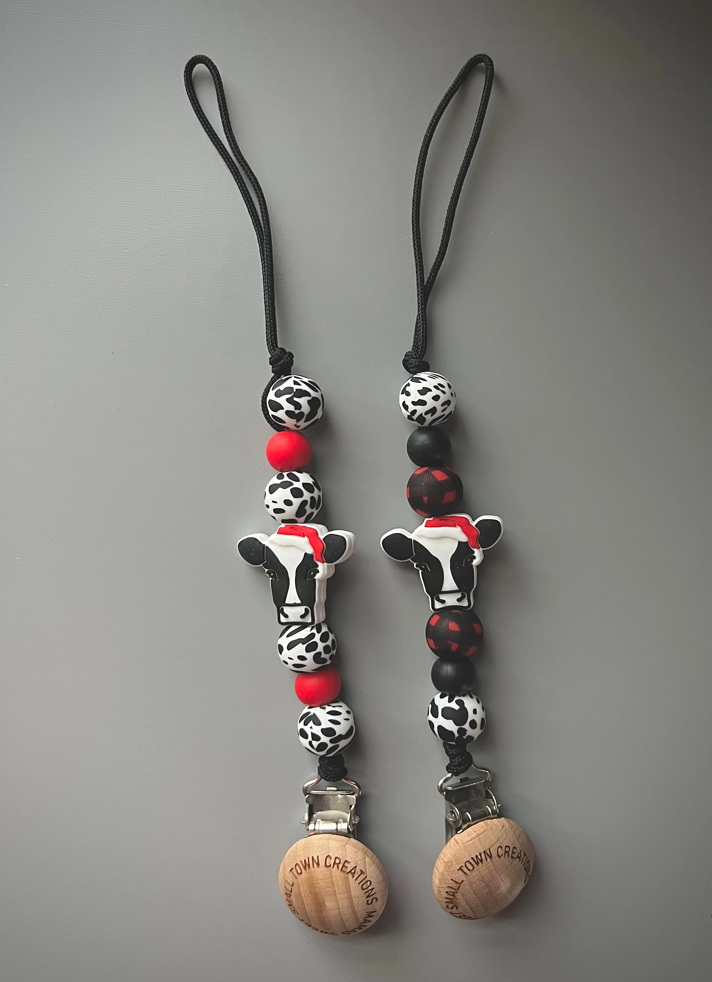 Christmas Cow Pacifier Holder