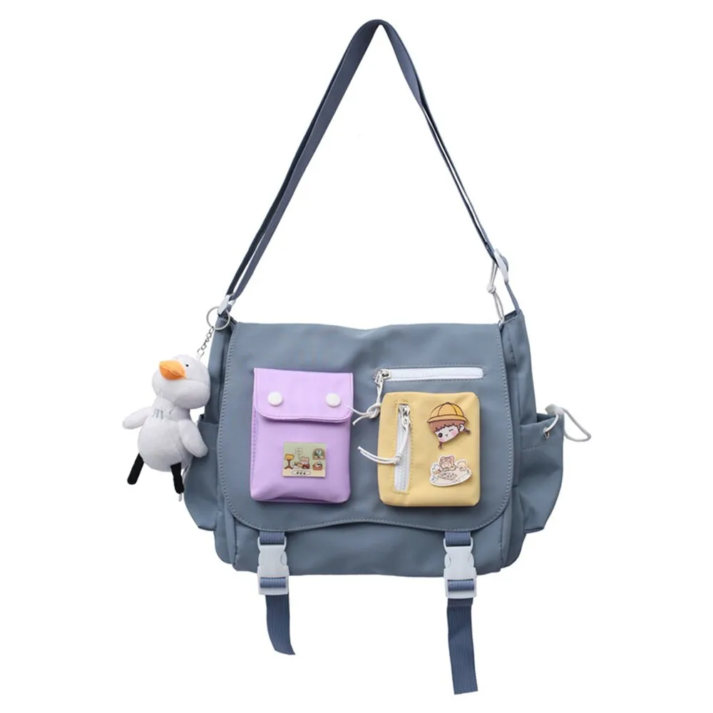 Christmas Gift Women Satchel Cute Backpack Nylon Female Harajuku School Bag College Lady Kawaii Cartoons Backpack Fashion Book Girl Bag Student