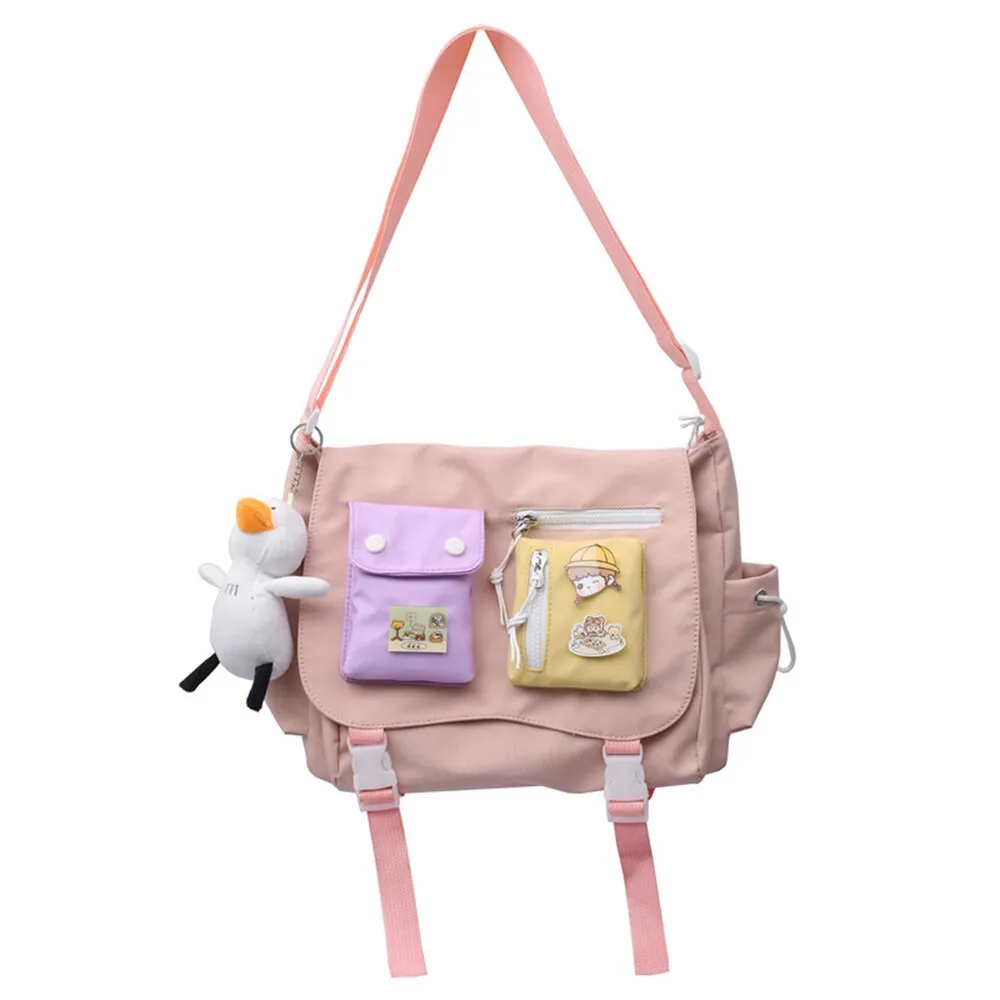 Christmas Gift Women Satchel Cute Backpack Nylon Female Harajuku School Bag College Lady Kawaii Cartoons Backpack Fashion Book Girl Bag Student