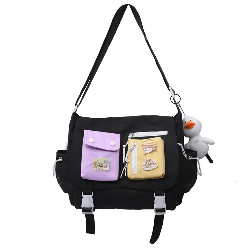 Christmas Gift Women Satchel Cute Backpack Nylon Female Harajuku School Bag College Lady Kawaii Cartoons Backpack Fashion Book Girl Bag Student