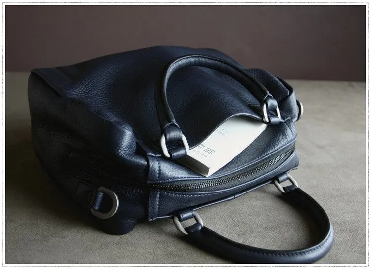 Classic Womens Coffee Work Leather Handbag Purse Leather Coffee Work Shoulder Bag Handbag Purse for Ladies